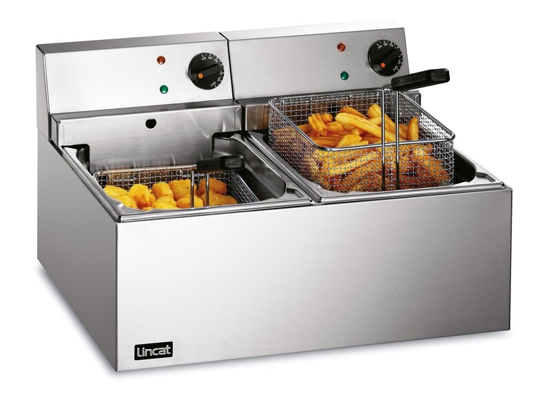 LDF2 - Lynx Electric Counter-top Twin Tank General Purpose Fryer – 2 Baskets – W 540 mm – 2 x 3.0 kW