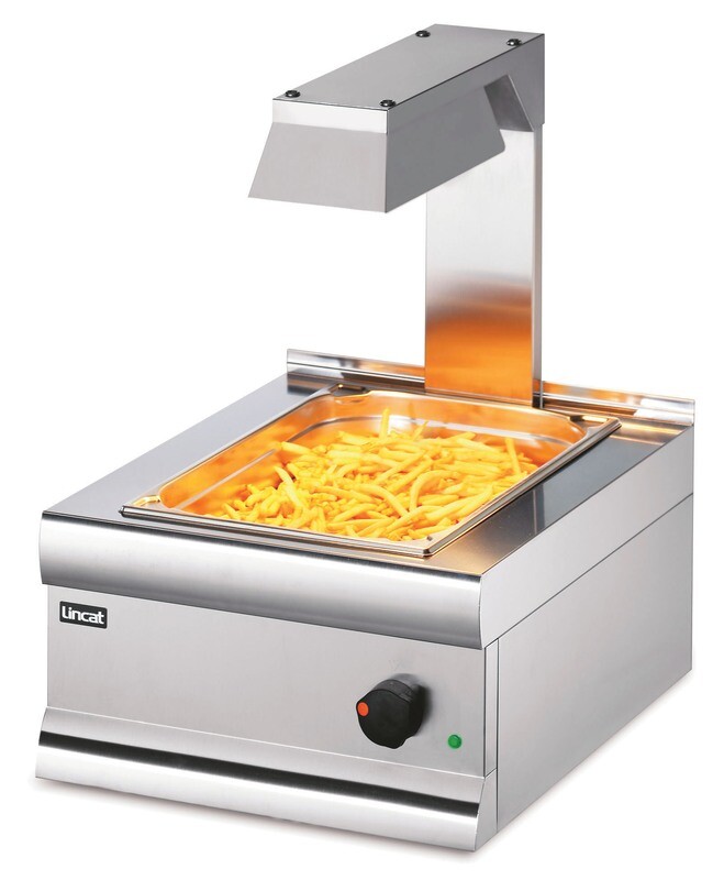 Lincat CS4/G - Silverlink Electric Counter-top Chip Scuttle with Overhead Gantry – W 450 mm – 1.0 kW