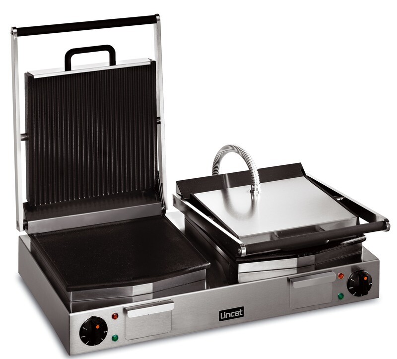 Lincat LRG2 - Lynx Electric Counter-top Twin Ribbed Grill – Ribbed Upper & Smooth Lower Plates – W 623 mm – 4.5 kW