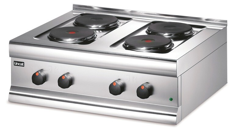 Lincat HT7 - Silverlink Electric Counter-top Boiling Top – 4 Plates – W 750 mm – 7.0 kW