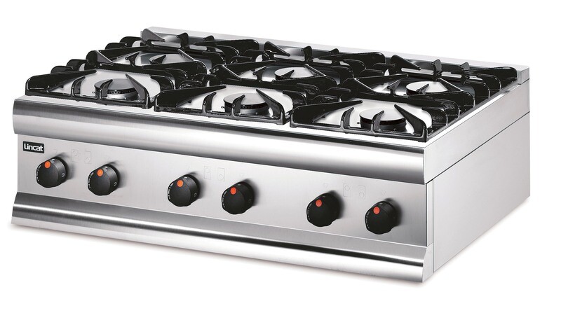 Lincat HT9/N - Silverlink Natural Gas Counter-top Boiling Top – 6 Burners – W 900 mm – 27.0 kW