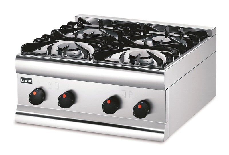 Lincat HT6/N - Silverlink Natural Gas Counter-top Boiling Top – 4 Burners – W 600 mm – 18.0 kW