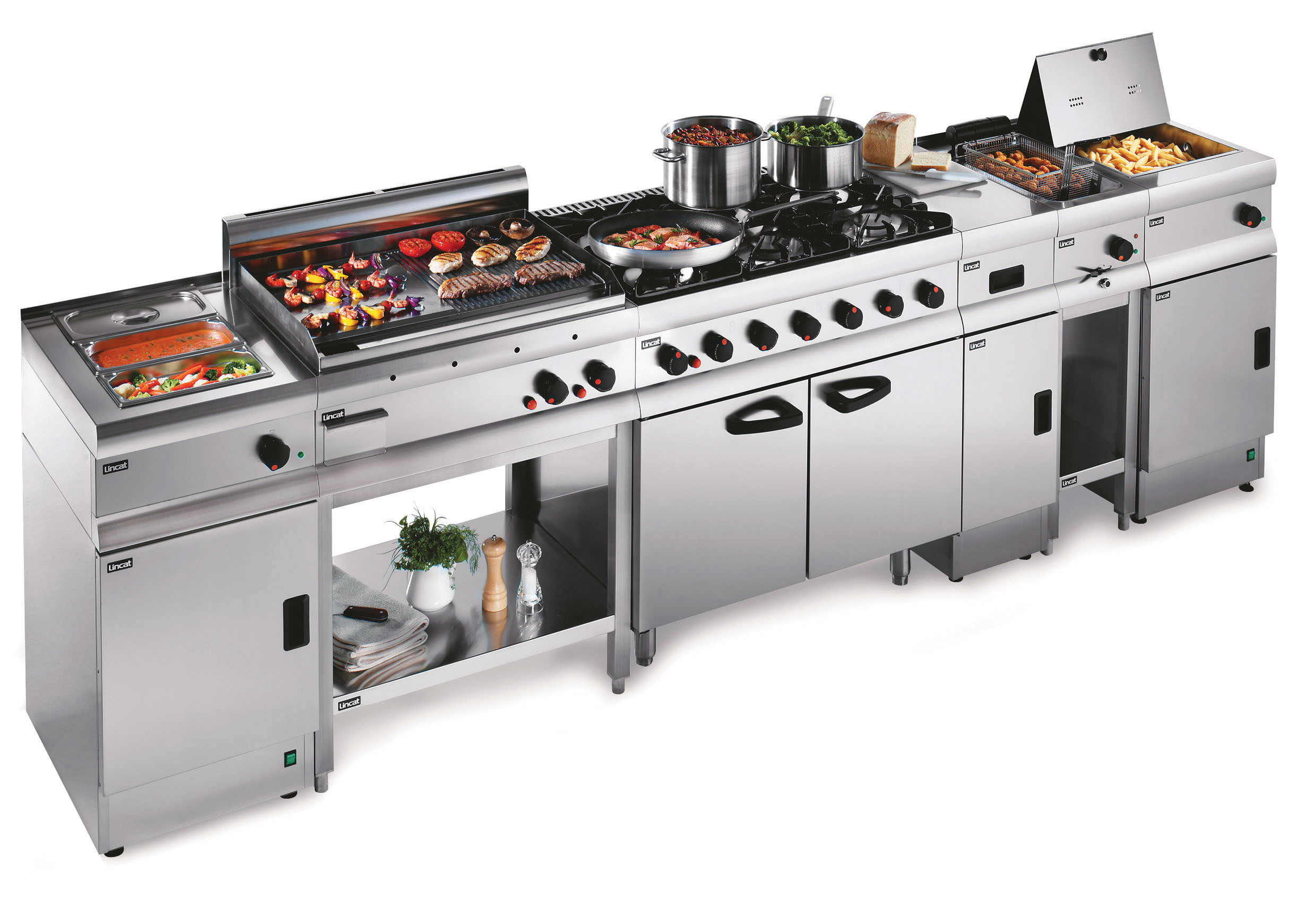 Lincat HT9/N - Silverlink Natural Gas Counter-top Boiling Top – 6 Burners – W 900 mm – 27.0 kW