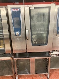 Rational 10 grid electric Self Cooking Centre combi oven and stand (Reconditioned)