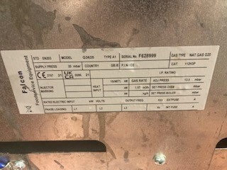 Falcon G3625 Dominator Plus Radiant Chargrill reconditioned with stand