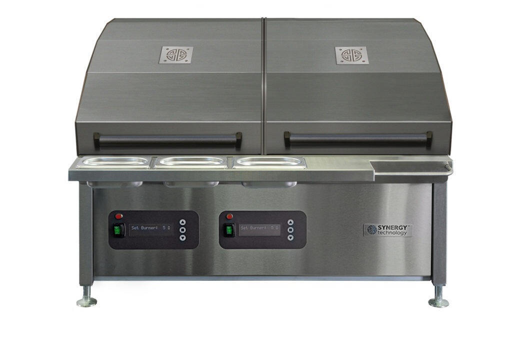 Synergy CharGo CG0900E electric chargrill oven with two lids and smart control technology