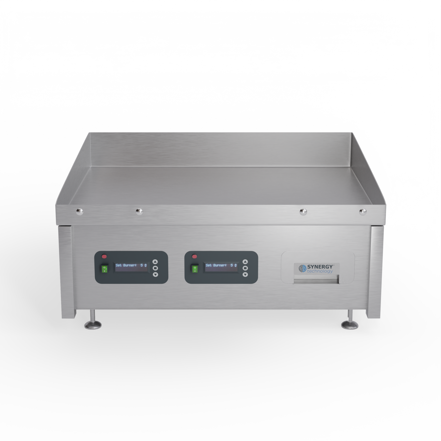 Synergy GRID900E-S. 900mm wide electric griddle with smooth top and smart control technology. Comes with garnish grill. Synergy GRID900E-S. 900mm wide electric griddle with smooth top and smart control technology. Comes with garnish grill.