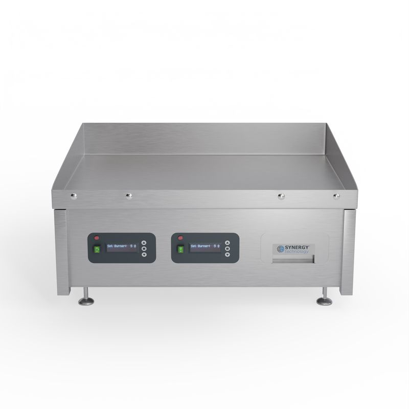 Synergy GRID900E-S. 900mm wide electric griddle with smooth top and smart control technology. Comes with garnish grill.