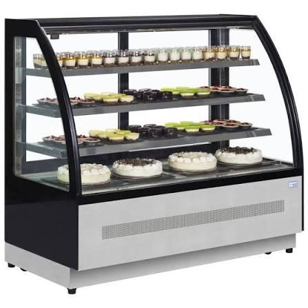 Tefcold free standing chilled display cabinet curved glass LPD1200C Tefcold free standing chilled display cabinet curved glass LPD1200C