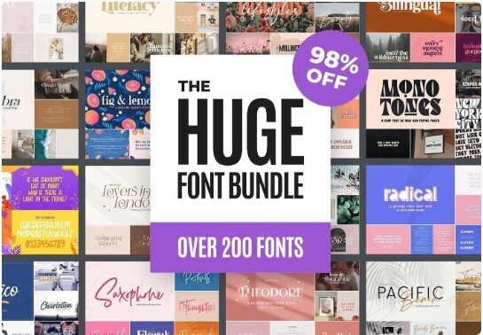 VECTORS: The HUGE Font Bundle