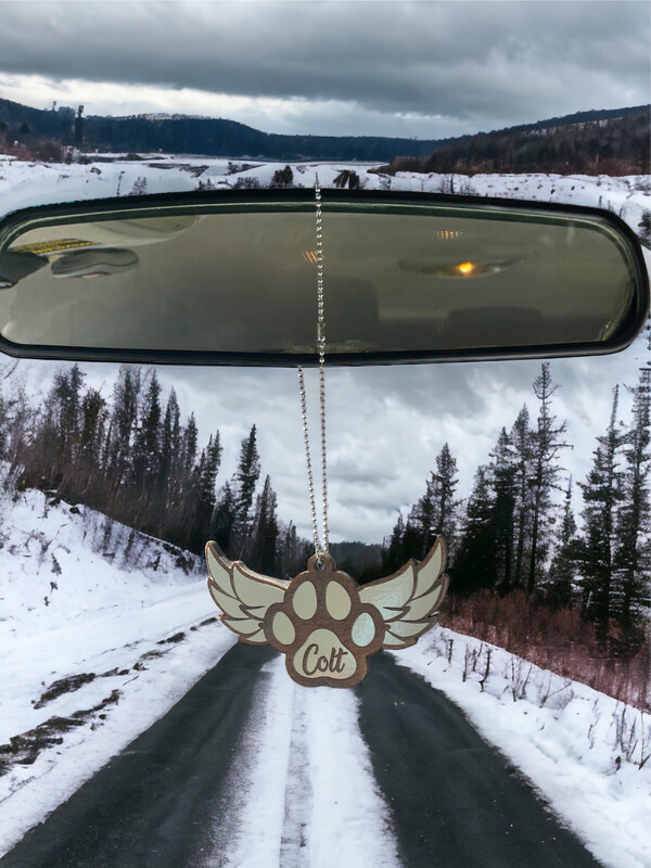 Pet Memorial Angel Wings They Ride With Us, Their Whole Lives Why Not Bring Them With You Everywhere You Go After They’re Gone.