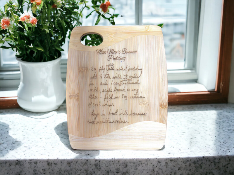 Recipe or Monogram Bamboo Cutting Board