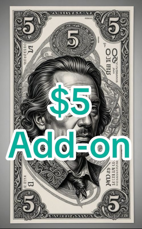 $5 Add-on Additional Step Extra Wide/Tall Engraving Additional Side.