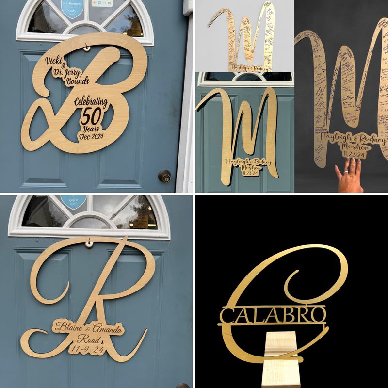 Custom 16 inch signs.