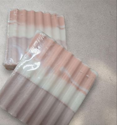 Marbled Clay Cocoa Butter Soap Bar ~ Sweet Nectar & Hibiscus