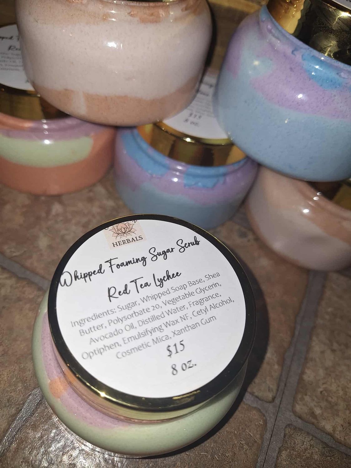 Whipped Foaming Sugar Scrub ~ Red Tea Lychee