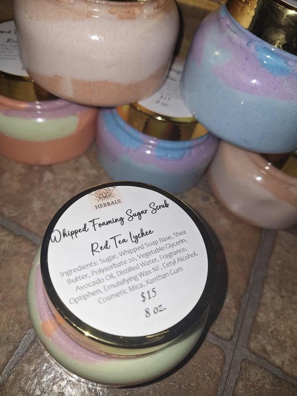 Whipped Foaming Sugar Scrub ~ Red Tea Lychee