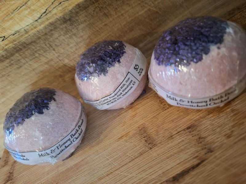 Milk &amp; Honey Bath Bombs ~ Bewitched Orchid