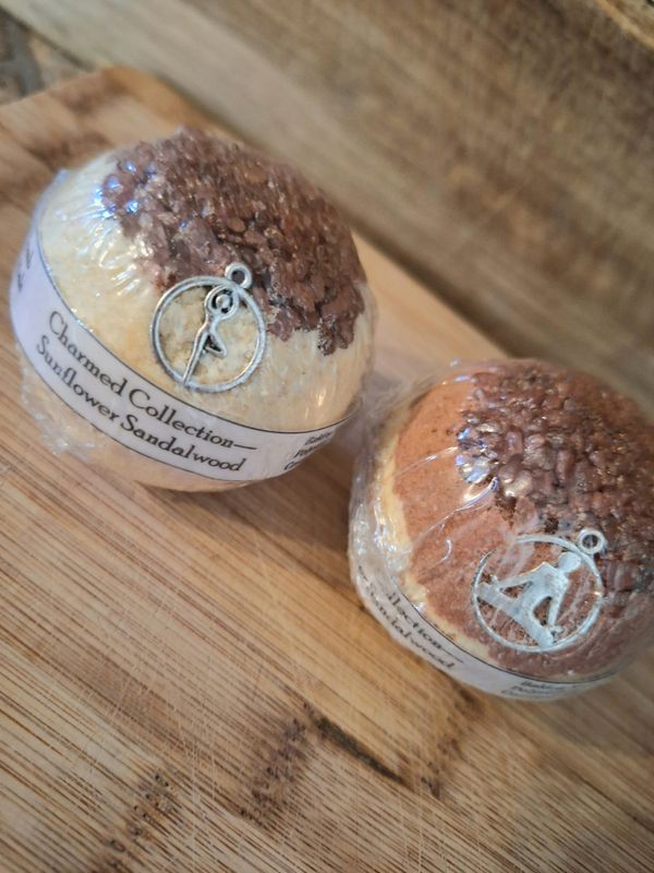 Bath Bombs ~ "Charmed" Sunflower Sandalwood