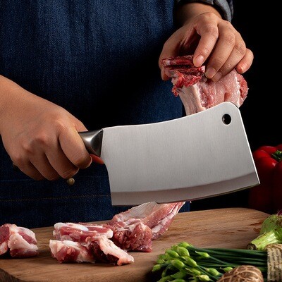 Kitchen Knife 2.2 thick and durable-chopping knife Super Fast Sharp Slicing Meat Cutting Bone Knife Combination Suit Stainless Steel Chef Slicing Knife Kitchen Knife