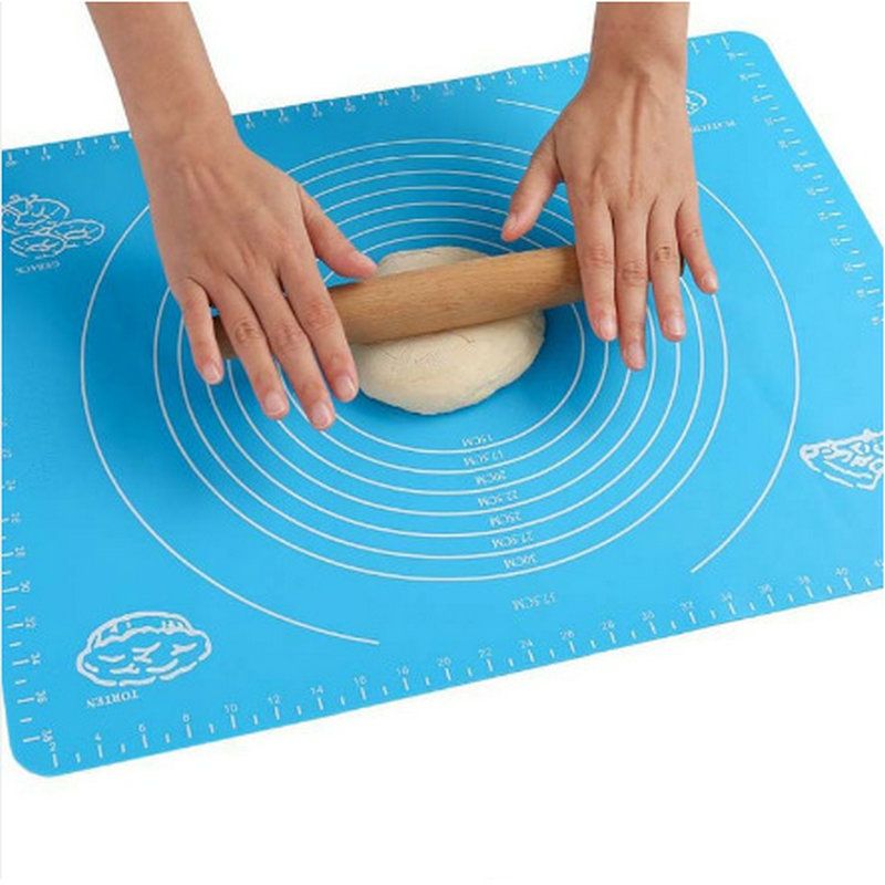 Cross-border Kitchen Silicone Kneading Mat Food Grade Non-stick Dough Thickened Baking Scale Insulation Chopping Board Cooking Mat