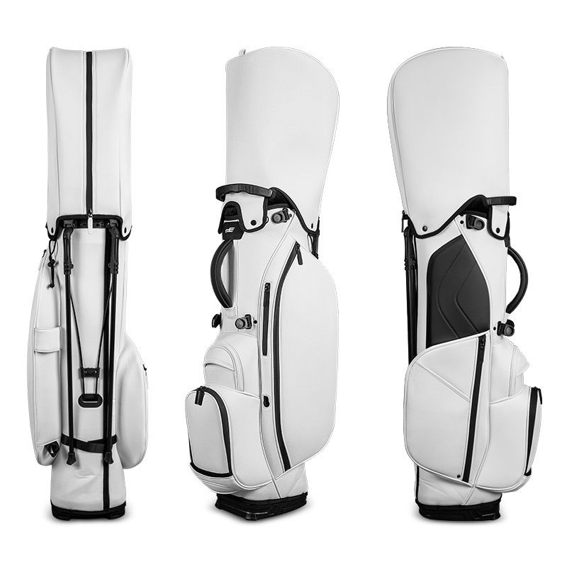New! Golf Stand Bag Men&#39;s And Women&#39;s Lightweight Ball Bag Ball Bag Frosted PU Leather Black And White 2 Colors Optional