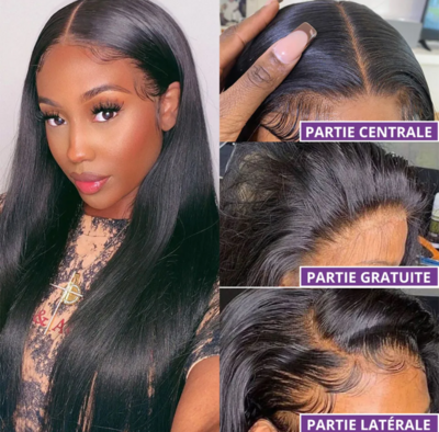 360 Lace Wig Straight Brazilian Natural Women Human Hair Wig Remy HD Transparent 13X4 Lace Frontal Human Hair Wigs Pre Plucked