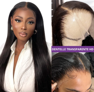 360 Lace Wig Straight Brazilian Natural Women Human Hair Wig Remy HD Transparent 13X4 Lace Frontal Human Hair Wigs Pre Plucked