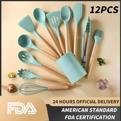   Glo-in 12-piece wooden Handle spoons
