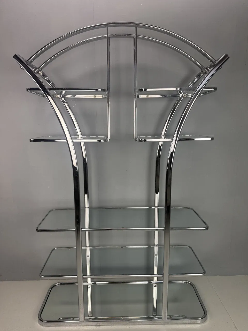 Mid Century vintage vitrinekast chroom