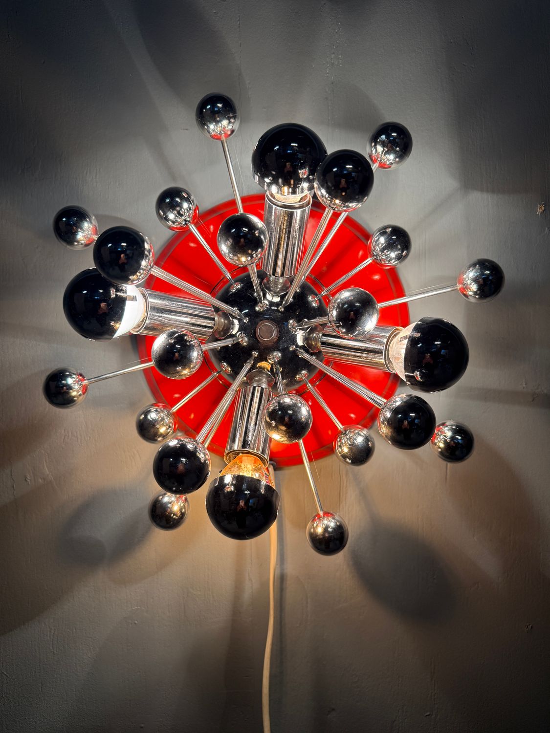 Space Age Sputnik Wand- of plafondlamp - Rusland jaren &#39;70 -