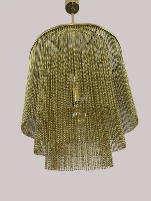 Prachtige messing kroonluchter van Kinkeldey - 1960 Duitsland