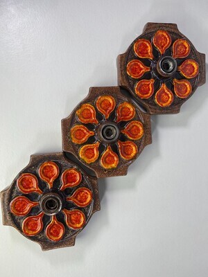 Ceramic Fat Lava wall lamps (set of 3) Ceramic Fat Lava wall lamps (set of 3)