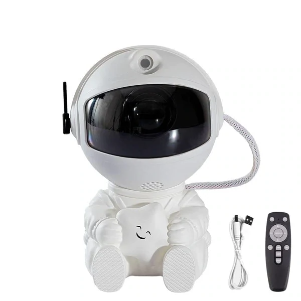 Sitting Astronaut Galaxy Projector