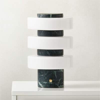 MERCURY GREEN MARBLE TABLE LAMP