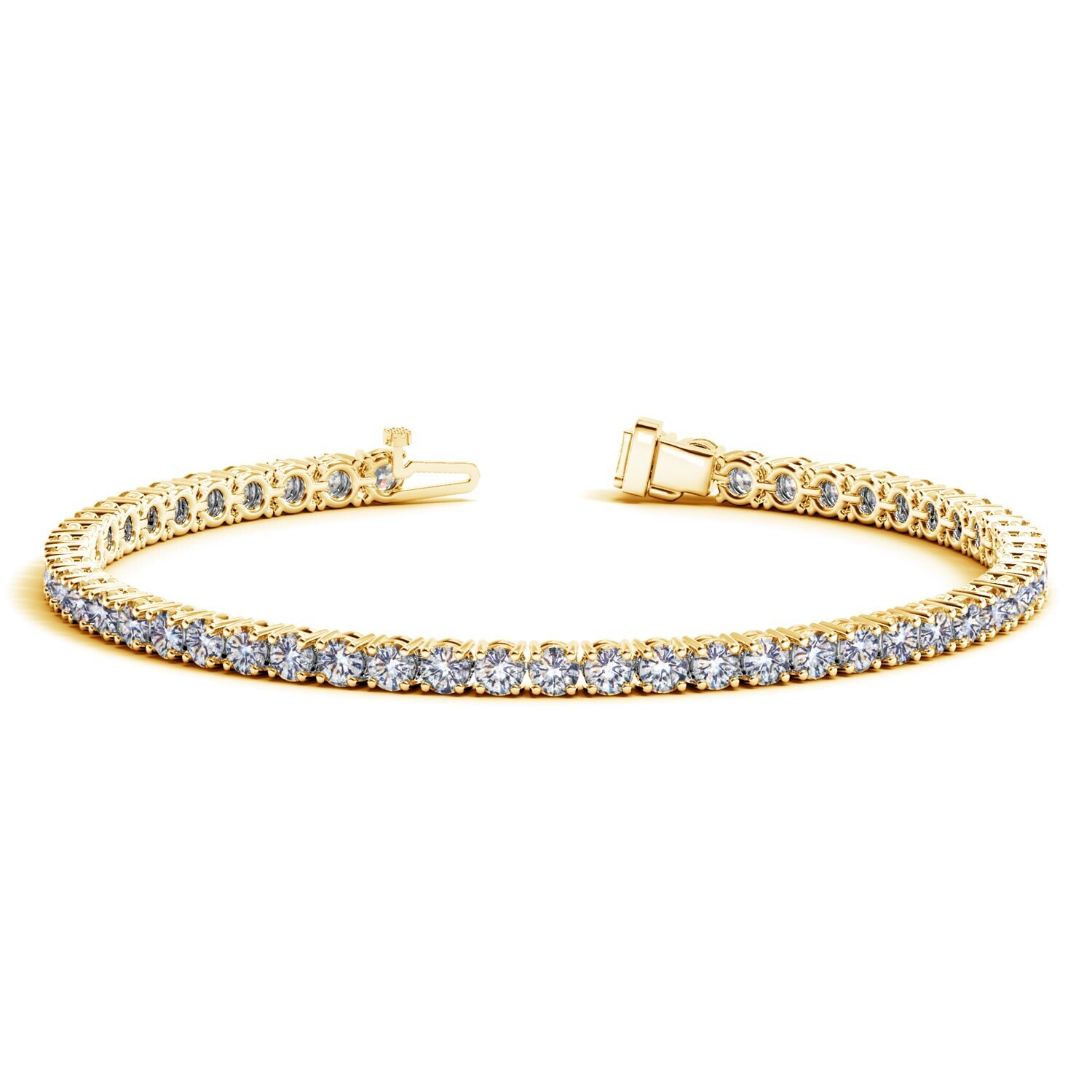 Round Diamond Tennis Bracelet in 14k Yellow Gold (6 cttw)