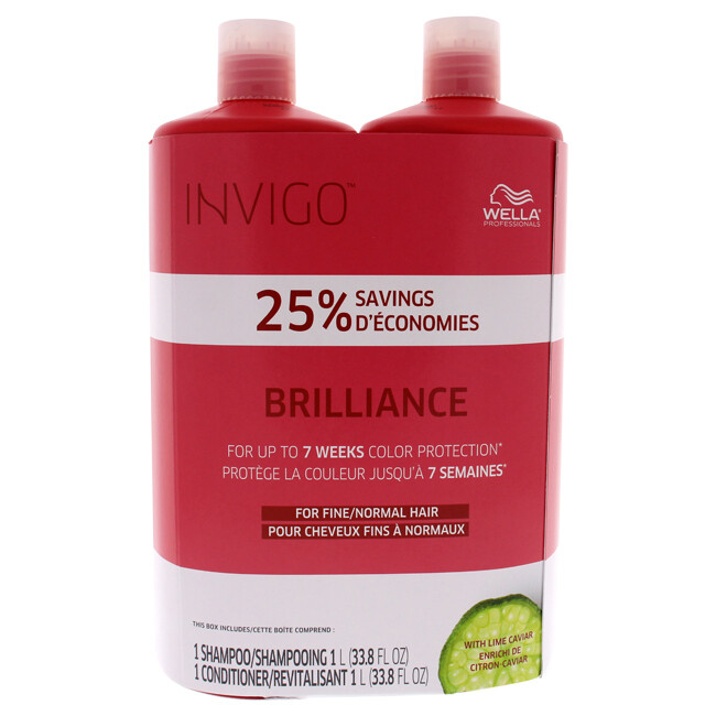 Brilliance Shampoo and Conditioner For Fine To Normal Colored Hair Duo