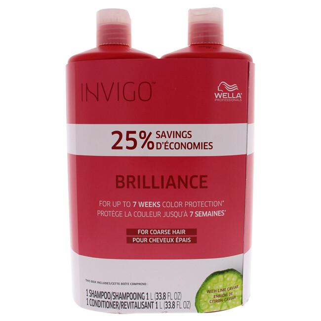 Brilliance Shampoo and Conditioner For Coarse Colored Hair Duo