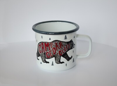 Enamel Hand-Drawn Coffee Mug