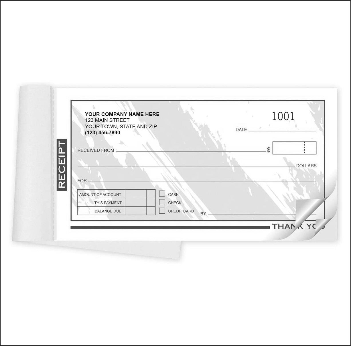 Formulario Tercio de Página (3.5&quot;x8.5&quot;) en Original y/o con 1 Copia