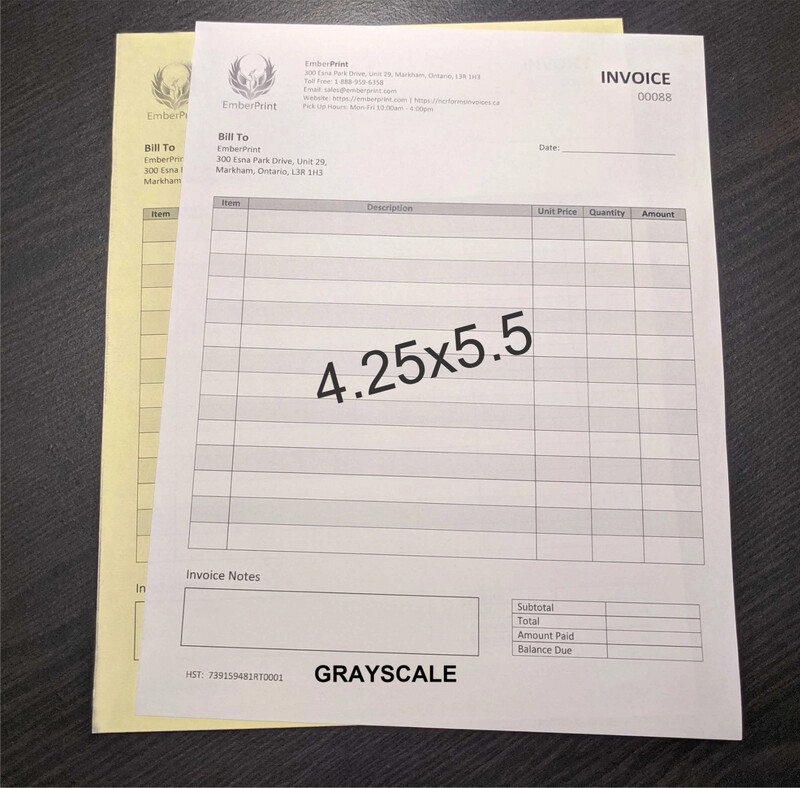 Formulario Cuarto de Página (5.5&quot;x4.25&quot;) en Original y/o con 1 Copia