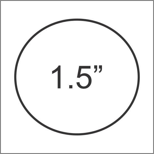 Etiquetas 1.5&quot; de diametro Uso exterior
