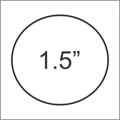 Etiquetas 1.5" de diametro Uso interior