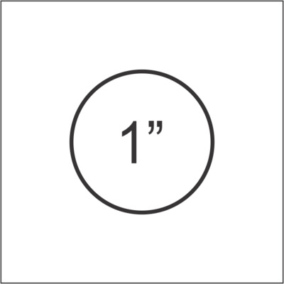 Etiquetas 1" de diametro para uso interior