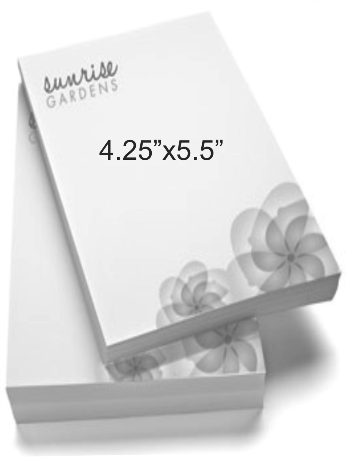 Libreta de 25 hojas 4.25&quot; x 5.5&quot; Blanco y Negro