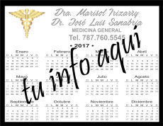 Calendario de 1/4 de Pagina