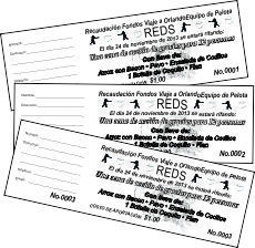 Boleto de Rifa 2.75&quot;x8.5&quot;