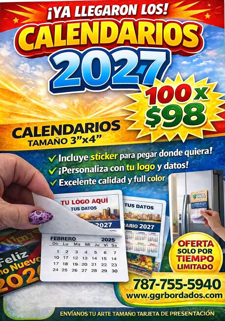Calendarios 2027 3"x4"
