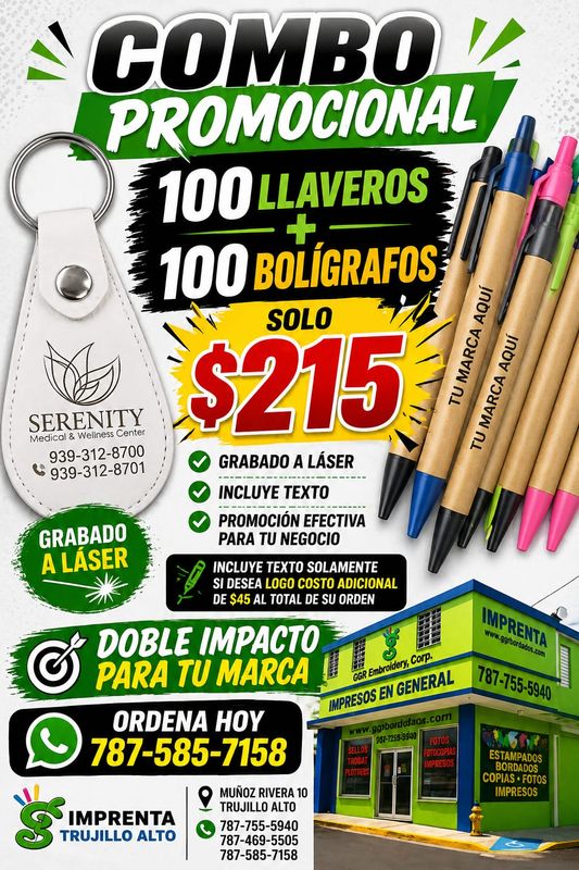 Combo promocional de llaveros mas boligrafos