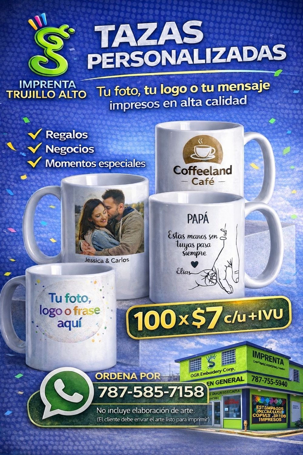 100 Tazas personalizadas